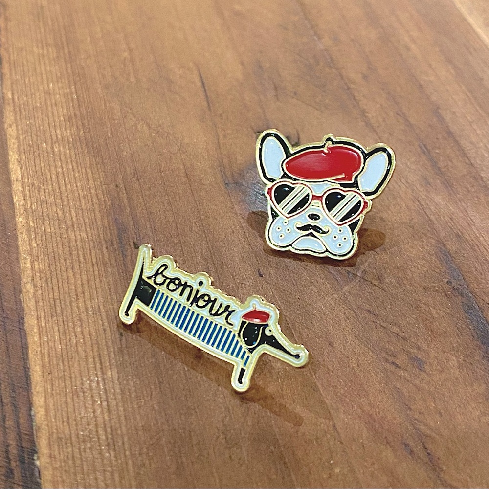 3 for $16•French Bull Dog | Dachshund enamel pin